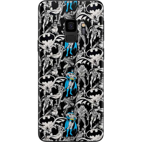 DC Comics Batman Characters Action Poses Print Galaxy S9 Skin